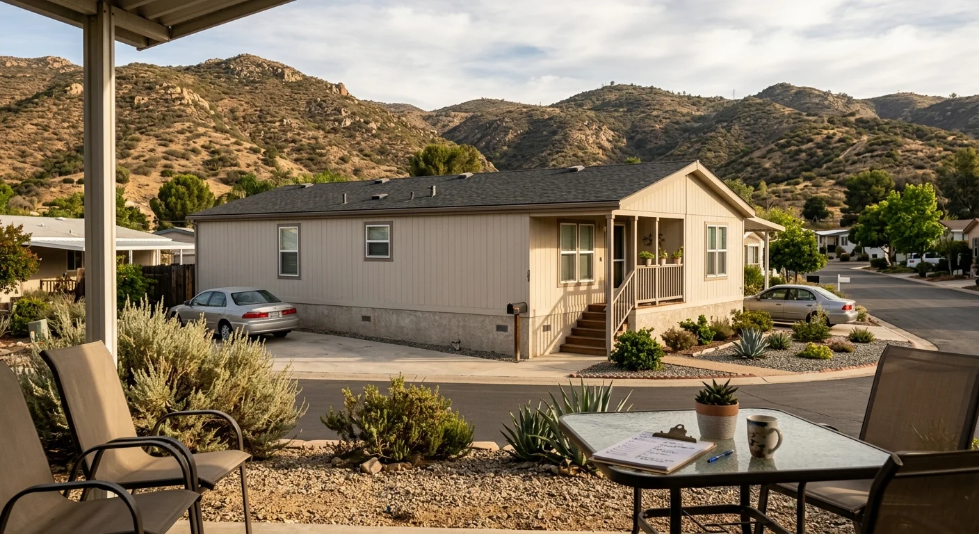 Manufactured home in El Cajon with inland hills and a cost checklist