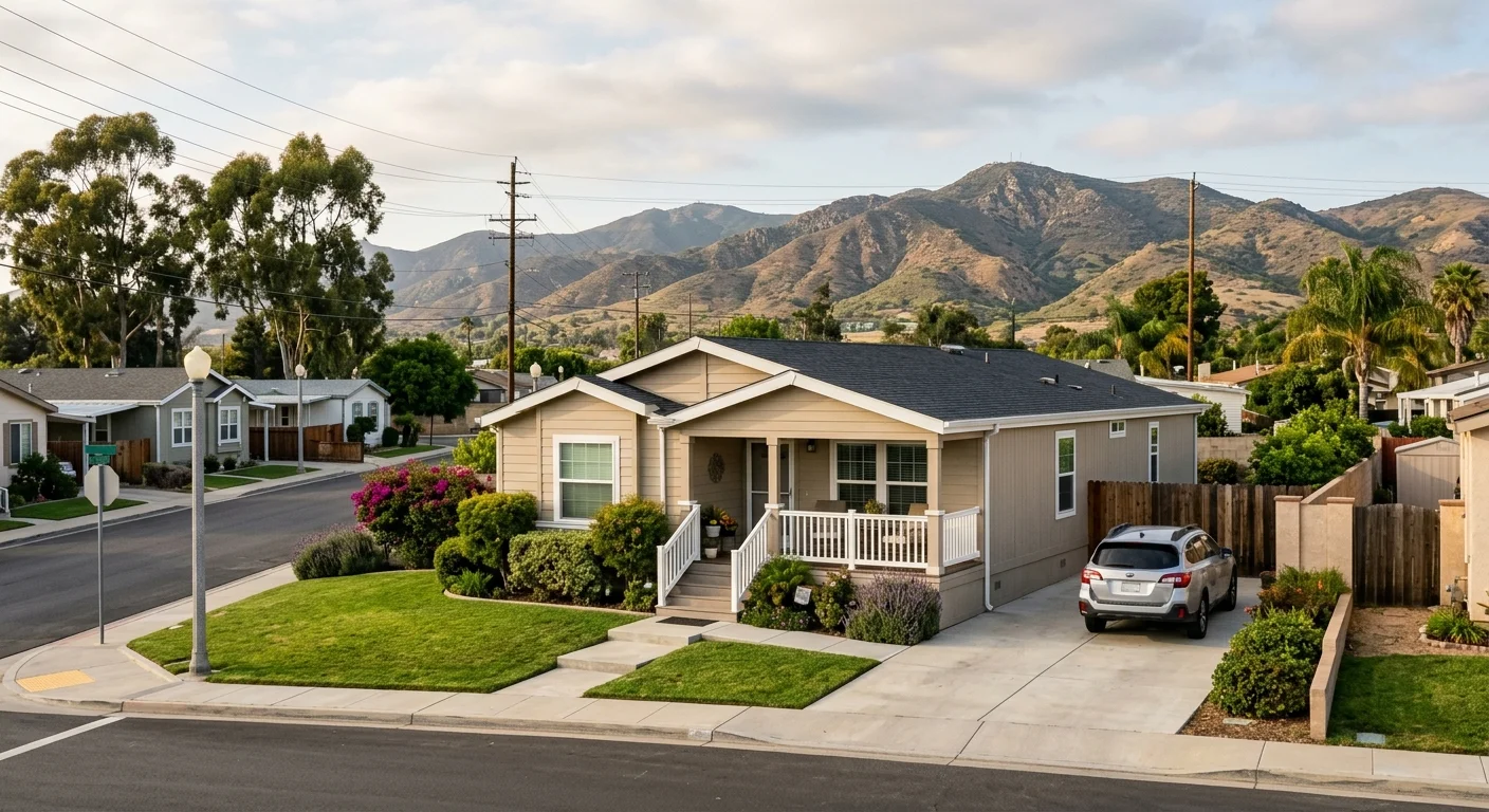 Well-kept manufactured home in a San Ysidro residential setting