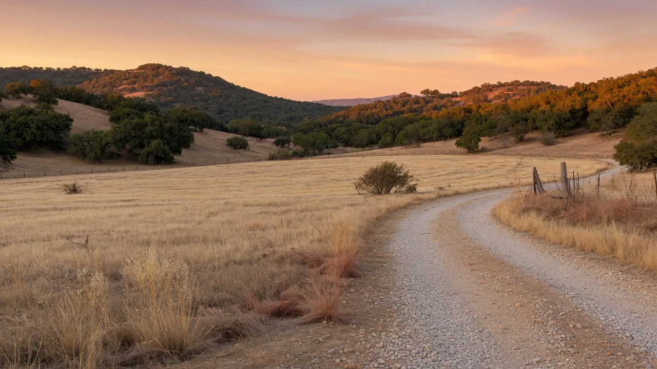 Open inland San Diego County parcel with dry hills and a dirt access drive